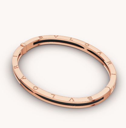 [Rosla Jewelry]ZERO 1 PINK GOLD WITH BLACK CERAMIC BRACELET