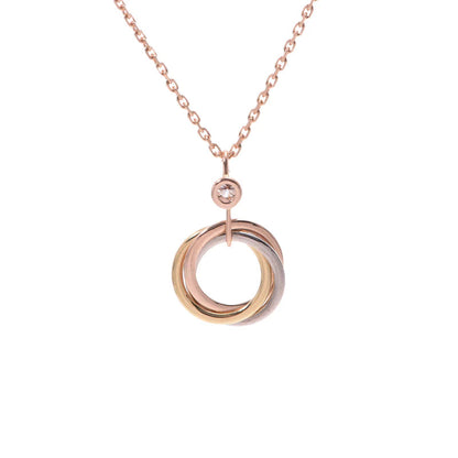 [Rosla Jewelry]TRINITY SILVER GOLD PINK GOLD NECKLACE