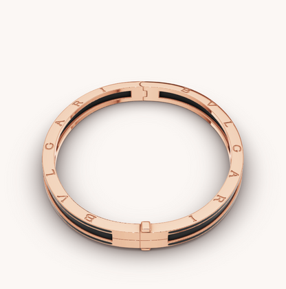 [Rosla Jewelry]ZERO 1 PINK GOLD WITH MATTE BLACK CERAMIC BRACELET