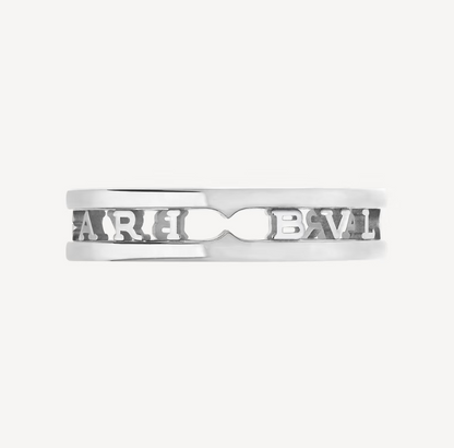 [Rosla Jewelry]ZERO 1 ONE-BAND WITH OPENWORK LOGO SPIRAL RING