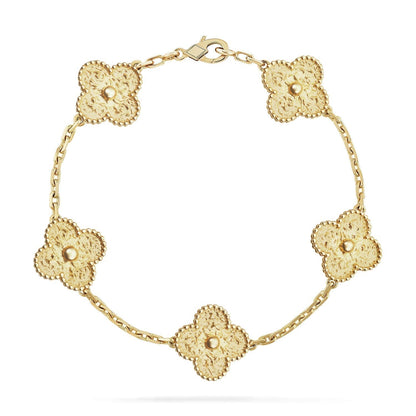 [Rosla Jewelry]CLOVER 5 MOTIFS BRONZING BRACELET