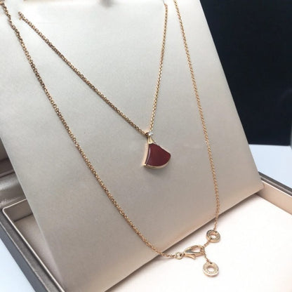 [Rosla Jewelry]DREAM NECKLACE CARNELIAN 1 DIAMOND