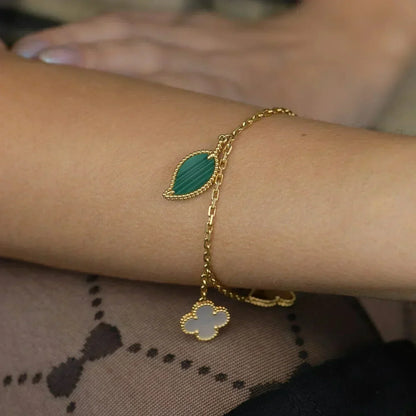 [Rosla Jewelry]LUCKY SPRING 5 MOTIF GOLD BRACELET