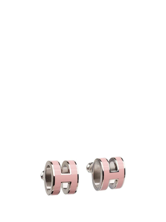 [Rosla Jewelry]MINI POP H SILVER EARRINGS PINK