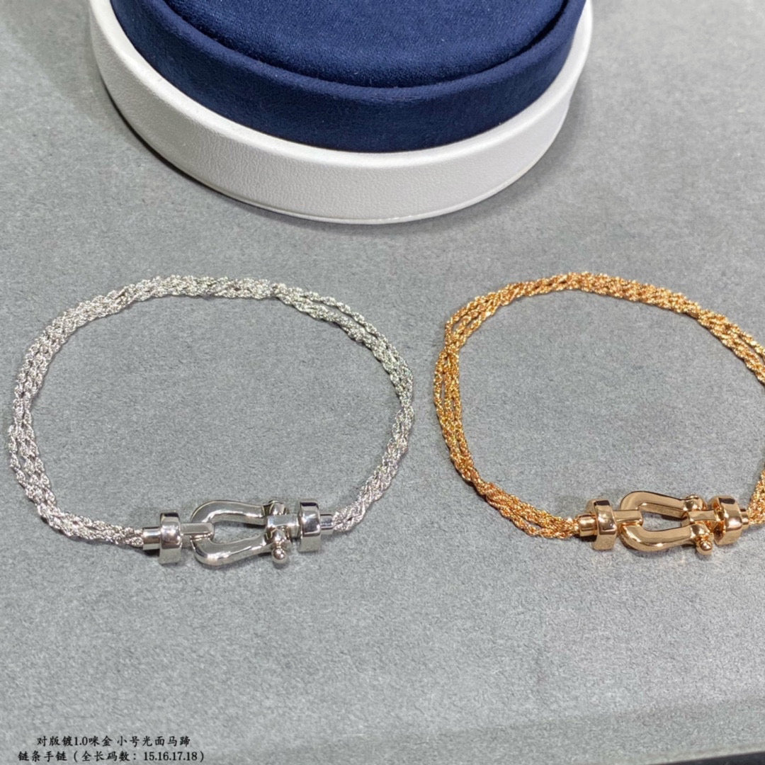 [Rosla Jewelry]FORCE SMALL HORSESHOE  DIAMOND CHAIN ROPE BRACELET