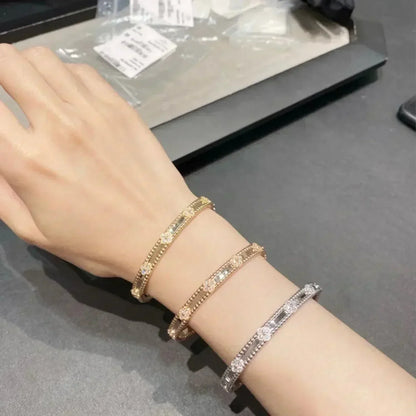 [Rosla Jewelry]CLOVER BRACELET 4MM DIAMONDS