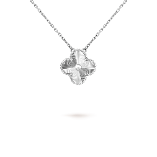 [Rosla Jewelry]CLOVER 15MM LASER NECKLACE SILVER