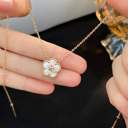 [Rosla Jewelry]LUCKY  WHITE MOP  PLUM BLOSSOM NECKLACE