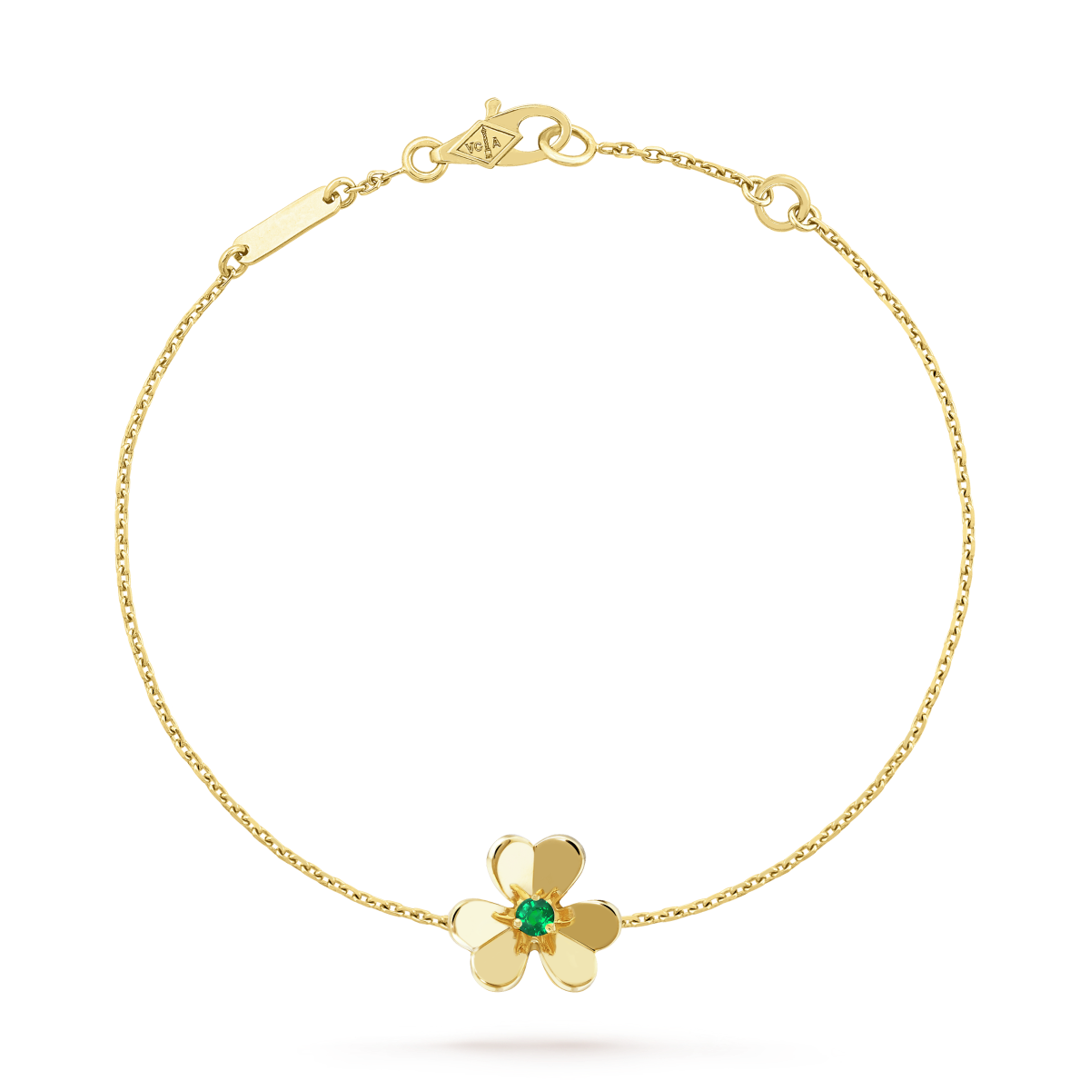 [Rosla Jewelry]FRIVOLE GOLD FLOWER PINK MALACHITE BRACELET