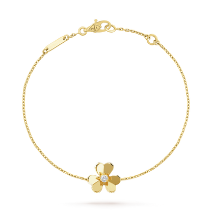 [Rosla Jewelry]FRIVOLE GOLD FLOWER PINK MALACHITE BRACELET