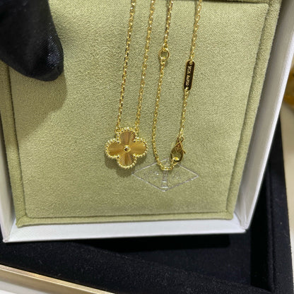 [Rosla Jewelry]CLOVER 15MM LASER NECKLACE