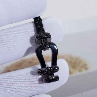 [Rosla Jewelry]FORCE LARGE SERIES HORSESHOE BLACK SAMURAI BRACELET