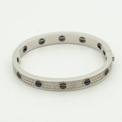 [Rosla Jewelry]LOVE BRACELET 6.1MM DIAMOND-PAVED CERAMIC