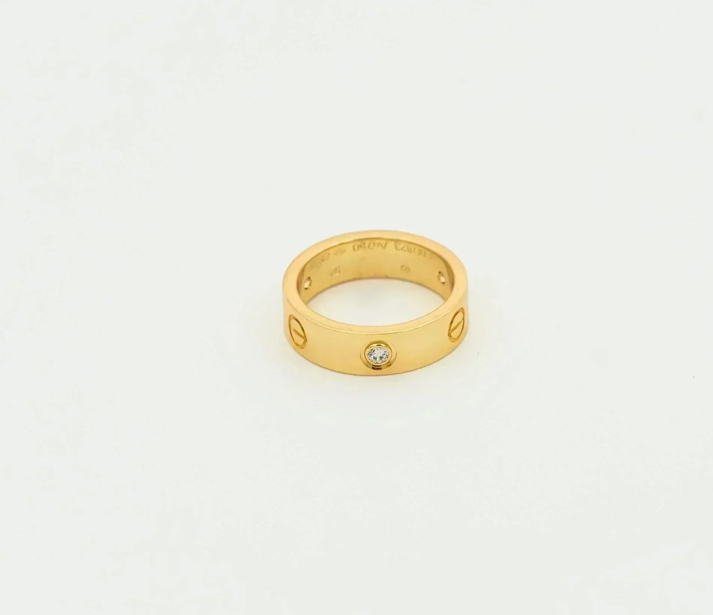 [Rosla Jewelry]LOVE RING 5.5MM 3 DIAMONDS GOLD