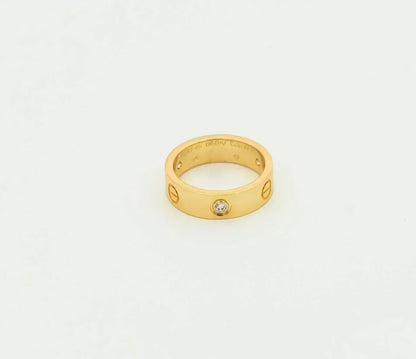 [Rosla Jewelry]LOVE RING 5.5MM 3 DIAMONDS GOLD