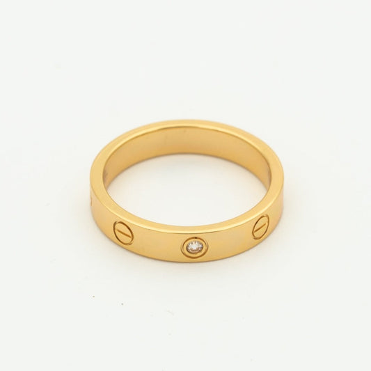 [Rosla Jewelry]LOVE RING 4MM 1 DIAMOND PINK GOLD