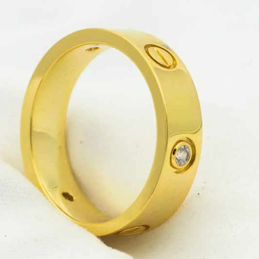 [Rosla Jewelry]LOVE RING 5.5MM 3 DIAMONDS GOLD