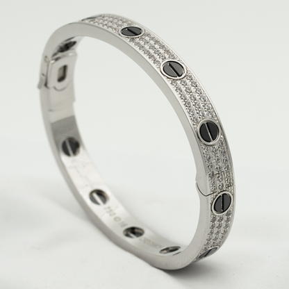 [Rosla Jewelry]LOVE BRACELET 6.1MM DIAMOND-PAVED CERAMIC