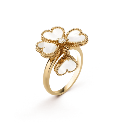 [Rosla Jewelry]SWEET CLOVER WHITE MOP RING