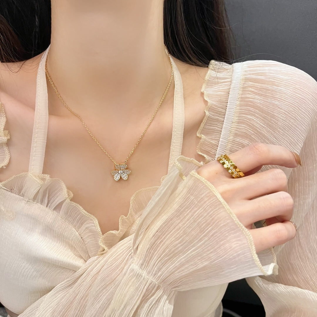 [Rosla Jewelry]FLOWER DIAMOND NECKLACE