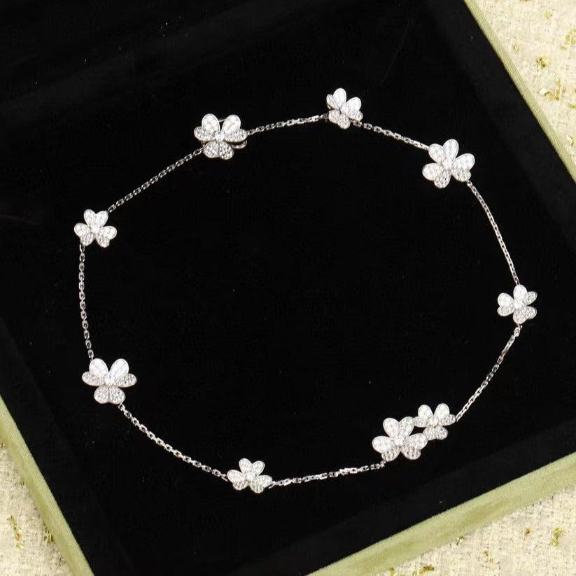 [Rosla Jewelry]FRIVOLE SILVER 9 FLOWERS NECKLACE