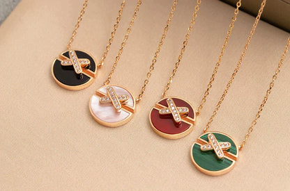 [Rosla Jewelry]JEUX DE ROSE GOLD DIAMOND NECKLACE