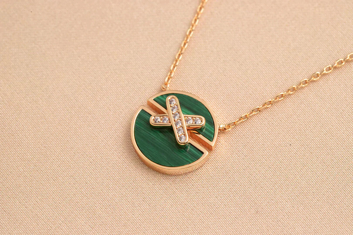 [Rosla Jewelry]JEUX DE ROSE GOLD DIAMOND NECKLACE