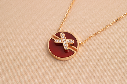 [Rosla Jewelry]JEUX DE PINK GOLD DIAMOND NECKLACE