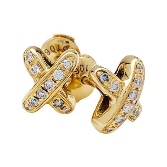 [Rosla Jewelry]JEUX DE GOLD DIAMOND EARRINGS