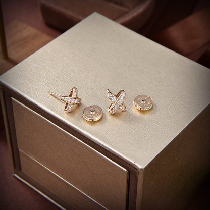 [Rosla Jewelry]JEUX DE GOLD DIAMOND EARRINGS