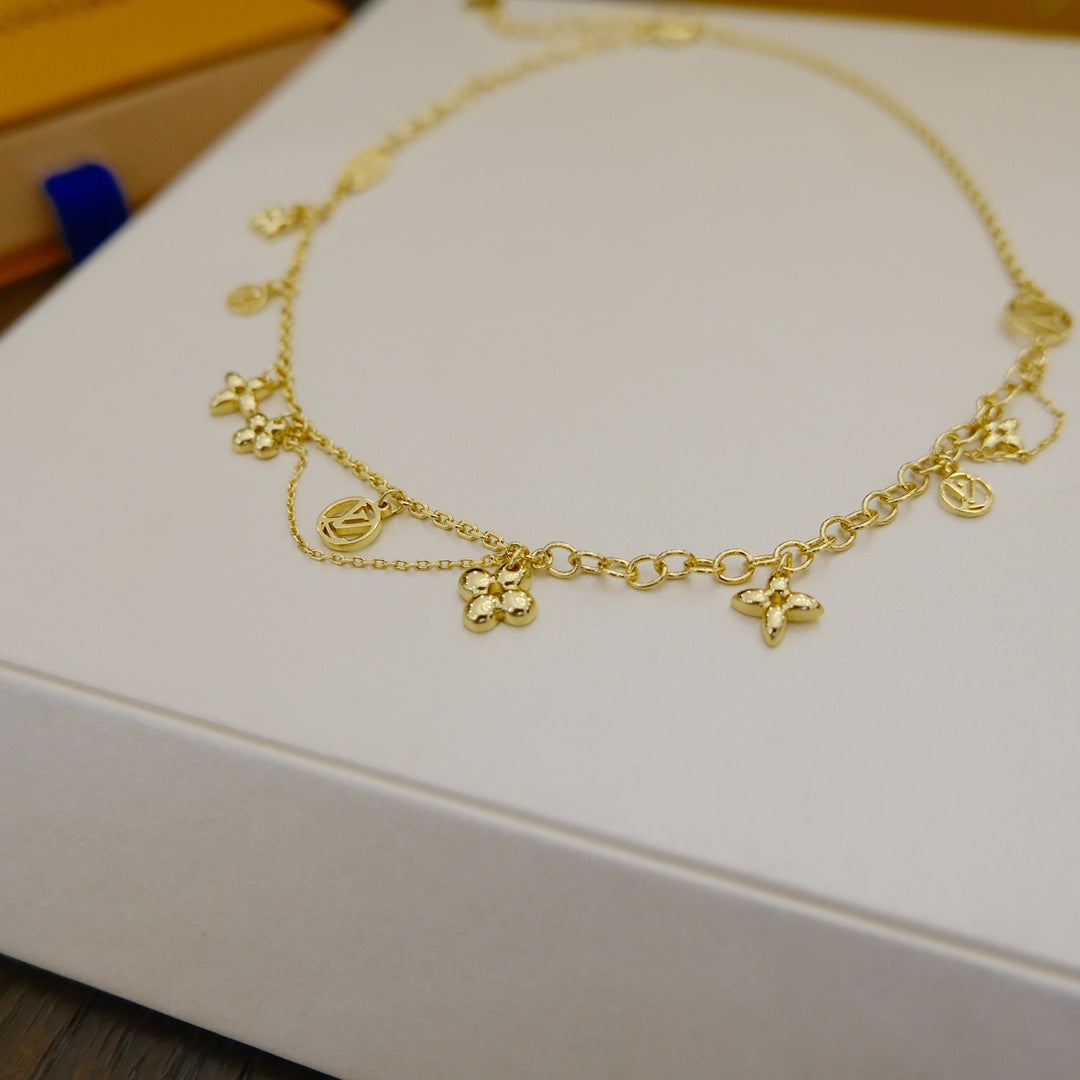 [Rosla Jewelry]BLOOMING SUPPLE NECKLACE BRASS