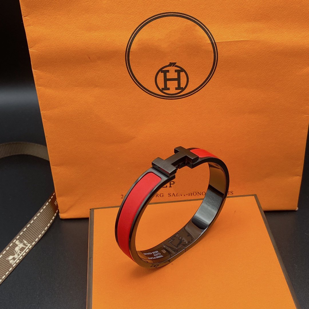 [Rosla Jewelry]CLIC HM SO BLACK RED BRACELET