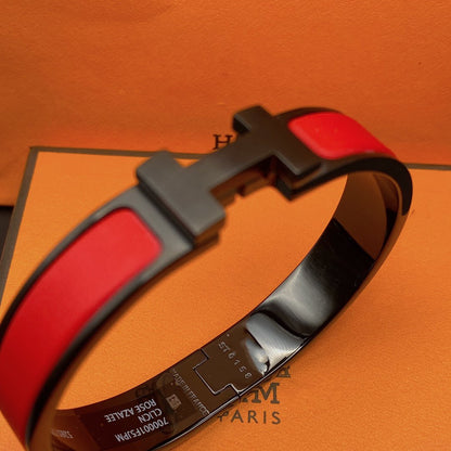 [Rosla Jewelry]CLIC HM SO BLACK RED BRACELET