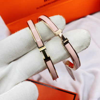 [Rosla Jewelry]CLASSIC HM CLIC  PINK 8MM ENAMEL BRACELET