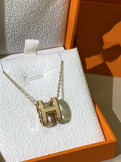 [Rosla Jewelry]HM CLIC YELLOW ENAMEL GOLD NECKLACE