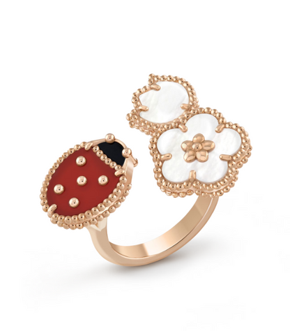 [Rosla Jewelry]LUCKY 3 MOTIF ROSE GOLD RING