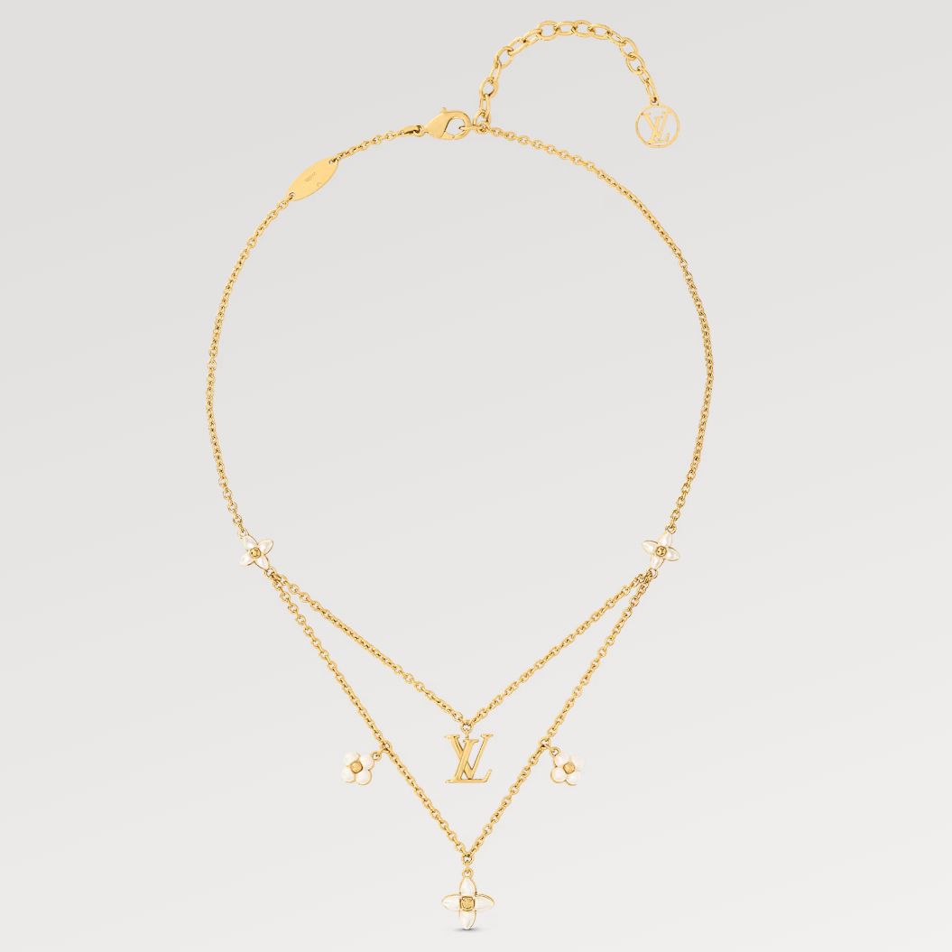 [Rosla Jewelry]FLOWERGRAM GOLD MOP DOUBLE ROW NECKLACE