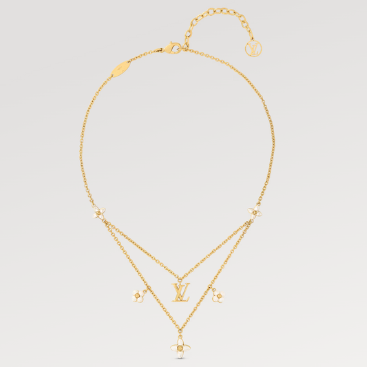 [Rosla Jewelry]FLOWERGRAM GOLD MOP DOUBLE ROW NECKLACE