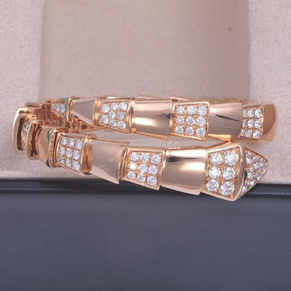 [Rosla Jewelry]SERPENTI WIDE BRACELET PINK GOLD DIAMOND