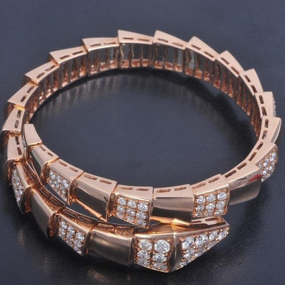 [Rosla Jewelry]SERPENTI WIDE BRACELET PINK GOLD DIAMOND