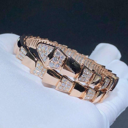 [Rosla Jewelry]SERPENTI WIDE BRACELET PINK GOLD DIAMOND