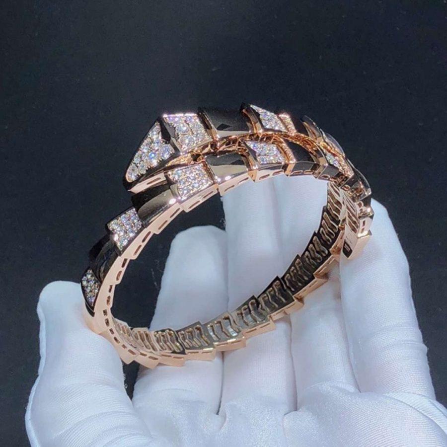 [Rosla Jewelry]SERPENTI WIDE BRACELET PINK GOLD DIAMOND