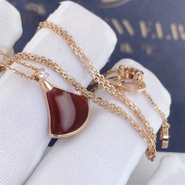 [Rosla Jewelry]DREAM NECKLACE CARNELIAN 1 DIAMOND