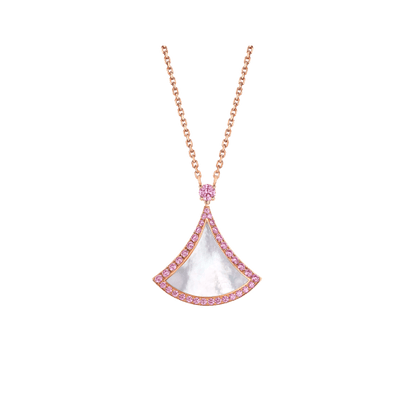 [Rosla Jewelry]DREAM NECKLACE MOP DIAMOND PINK