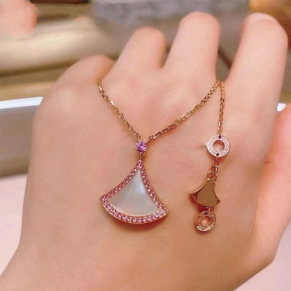 [Rosla Jewelry]DREAM NECKLACE MOP DIAMOND PINK