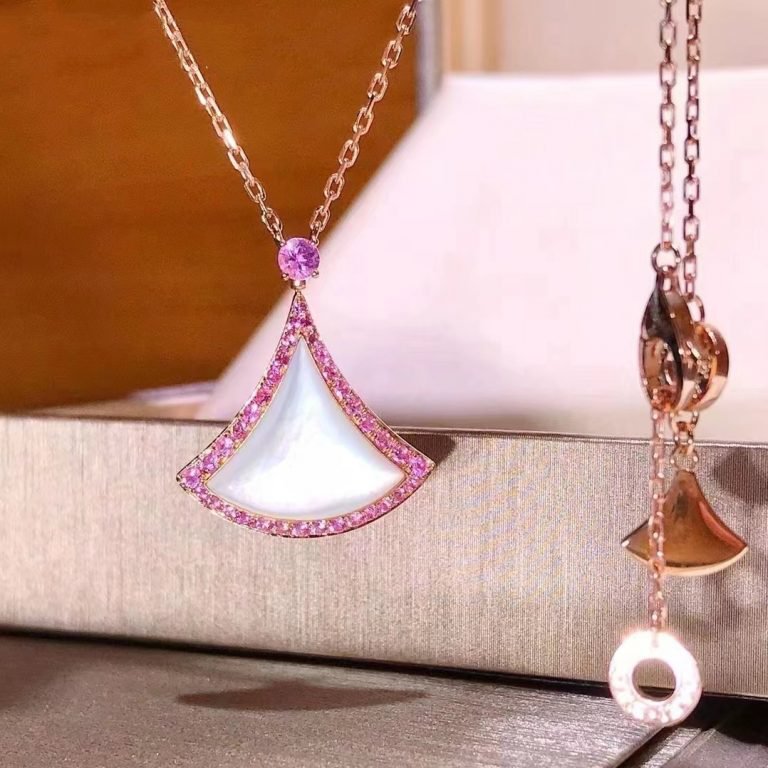 [Rosla Jewelry]DREAM NECKLACE MOP DIAMOND PINK