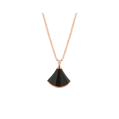 [Rosla Jewelry]DREAM NECKLACE ONYX 1 DIAMOND