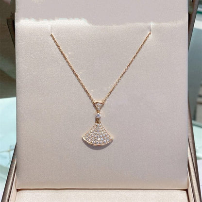 [Rosla Jewelry]DREAM NECKLACE PINK GOLD FULL DIAMOND