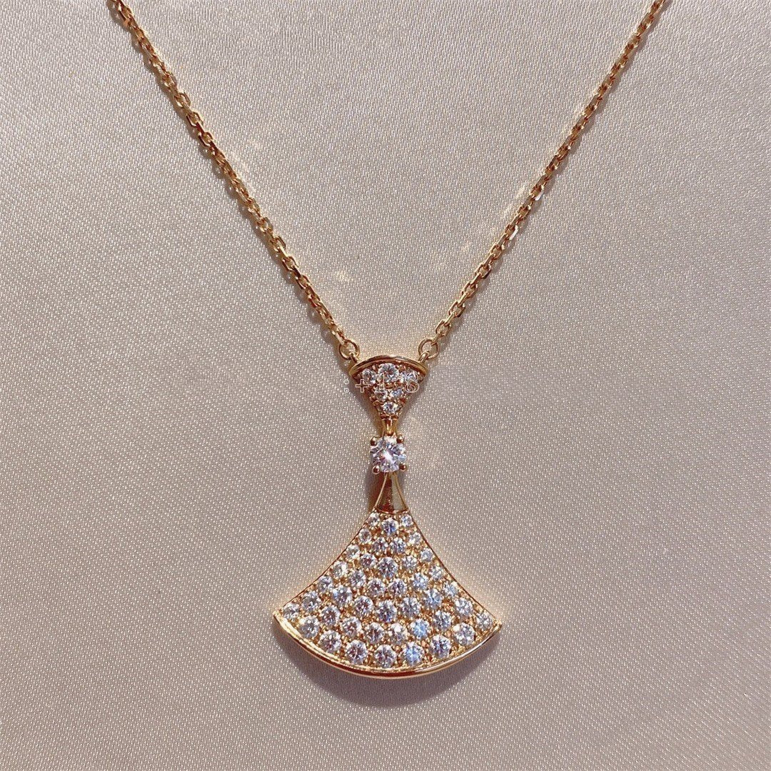 [Rosla Jewelry]DREAM NECKLACE PINK GOLD FULL DIAMOND