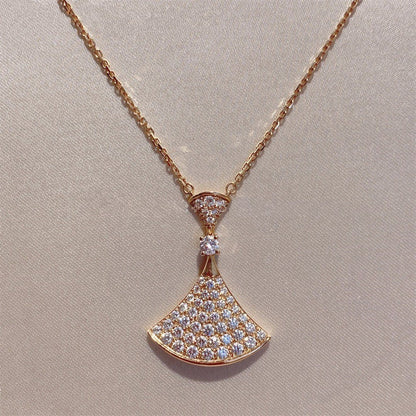 [Rosla Jewelry]DREAM NECKLACE PINK GOLD FULL DIAMOND